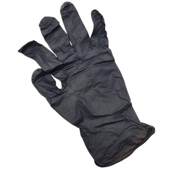 Guantes de nitrilo negros talla M 100 uds