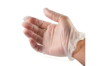 100 guantes de vinilo talla S Transparentes